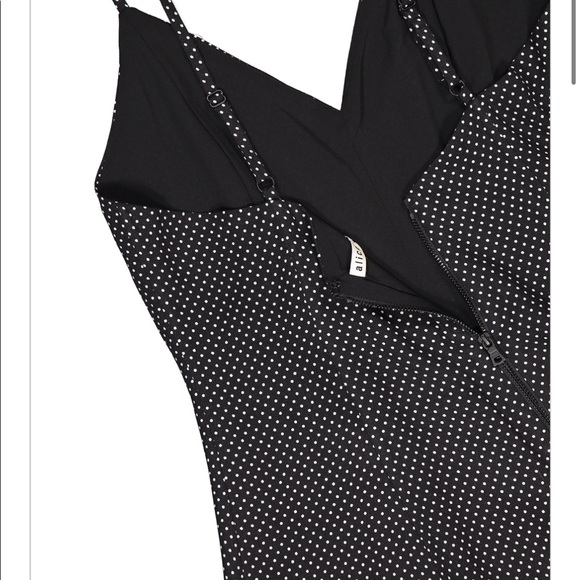 Alice + Olivia black polka dot romper size 0 - Picture 4 of 8